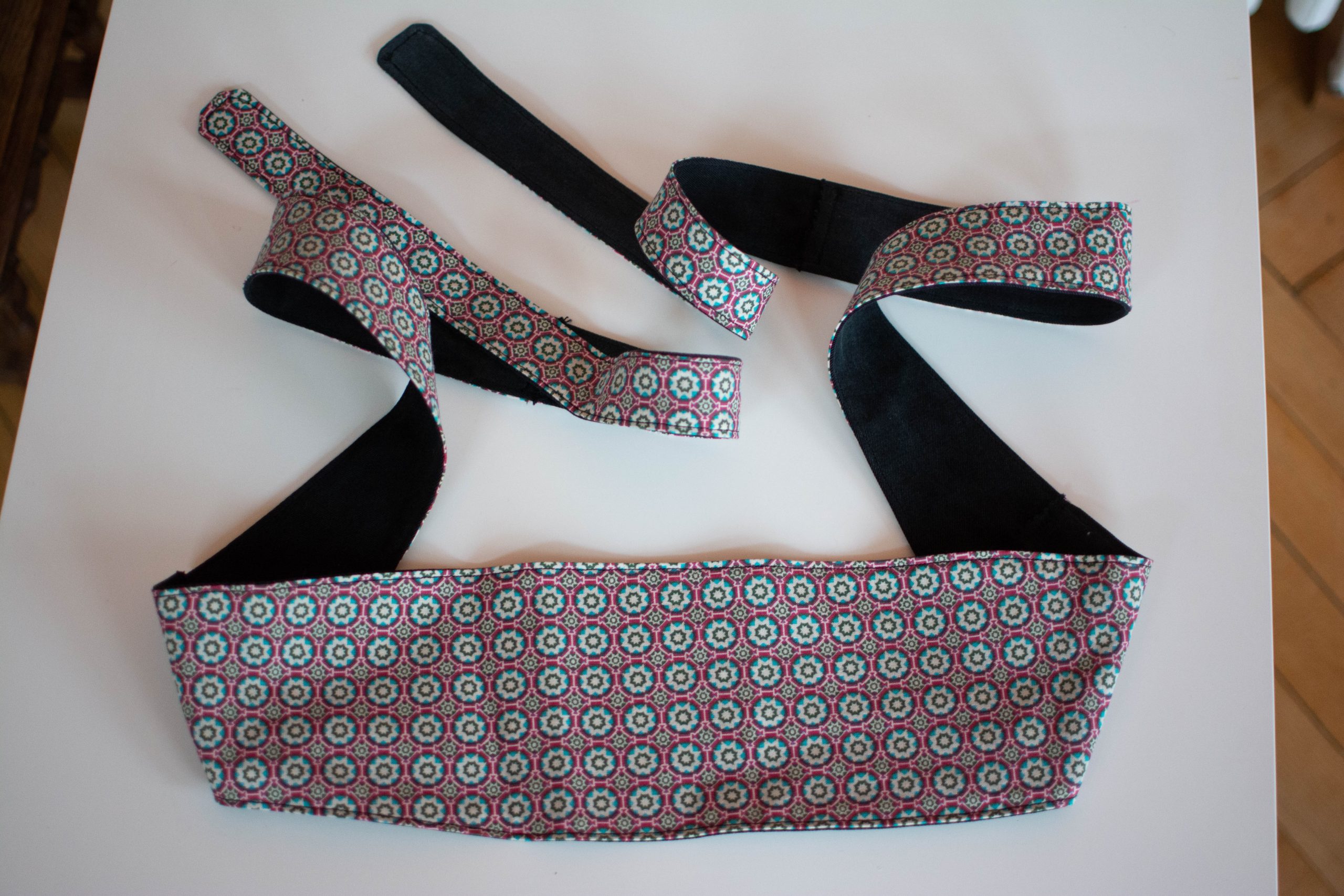 Ceinture Obi – Motifs géométriques – Pièce artisanale – Image 2