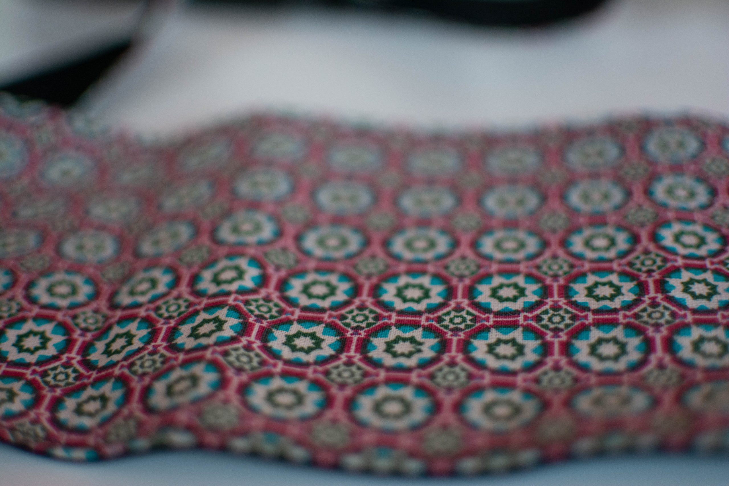Ceinture Obi – Motifs géométriques – Pièce artisanale – Image 3