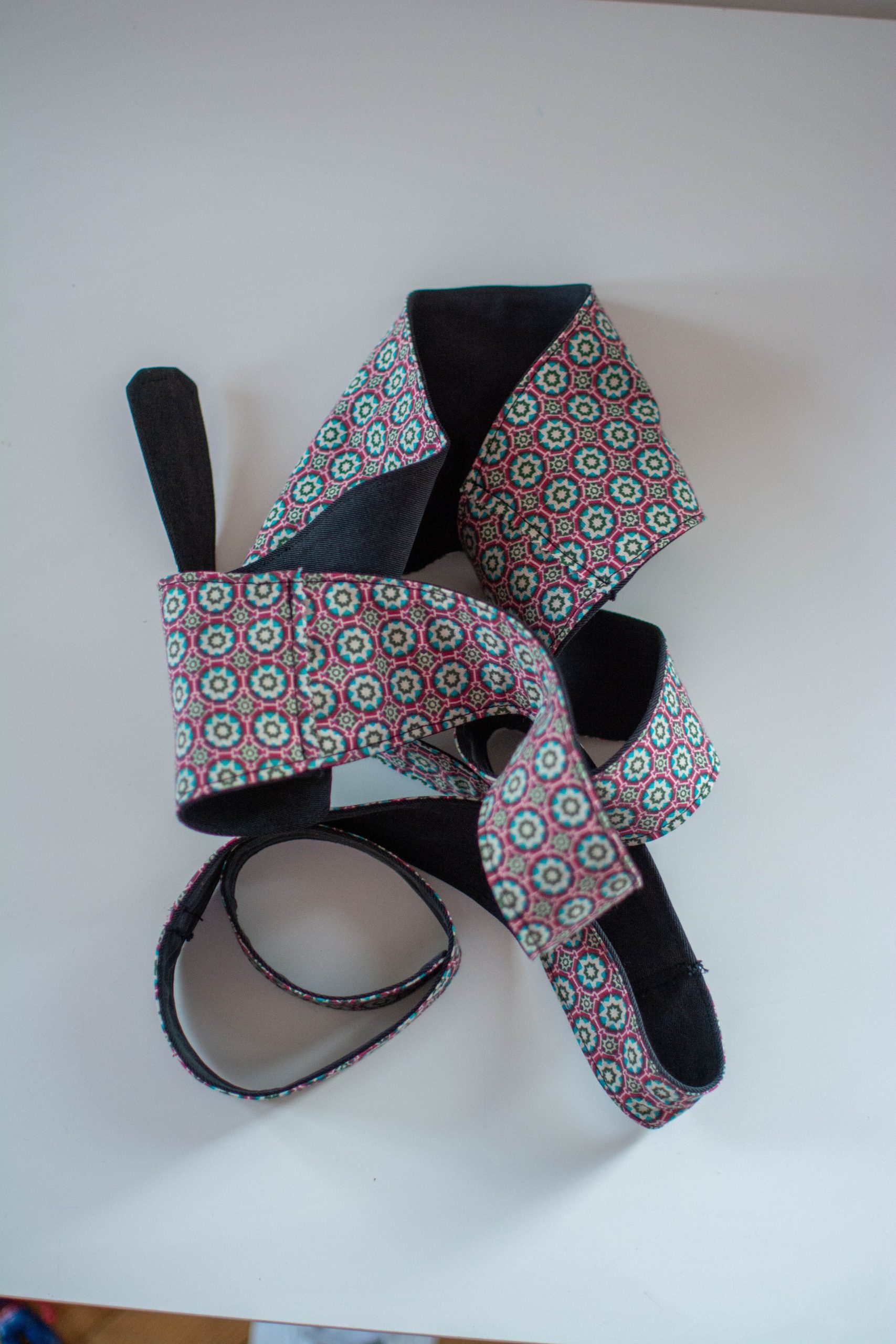 Ceinture Obi – Motifs géométriques – Pièce artisanale